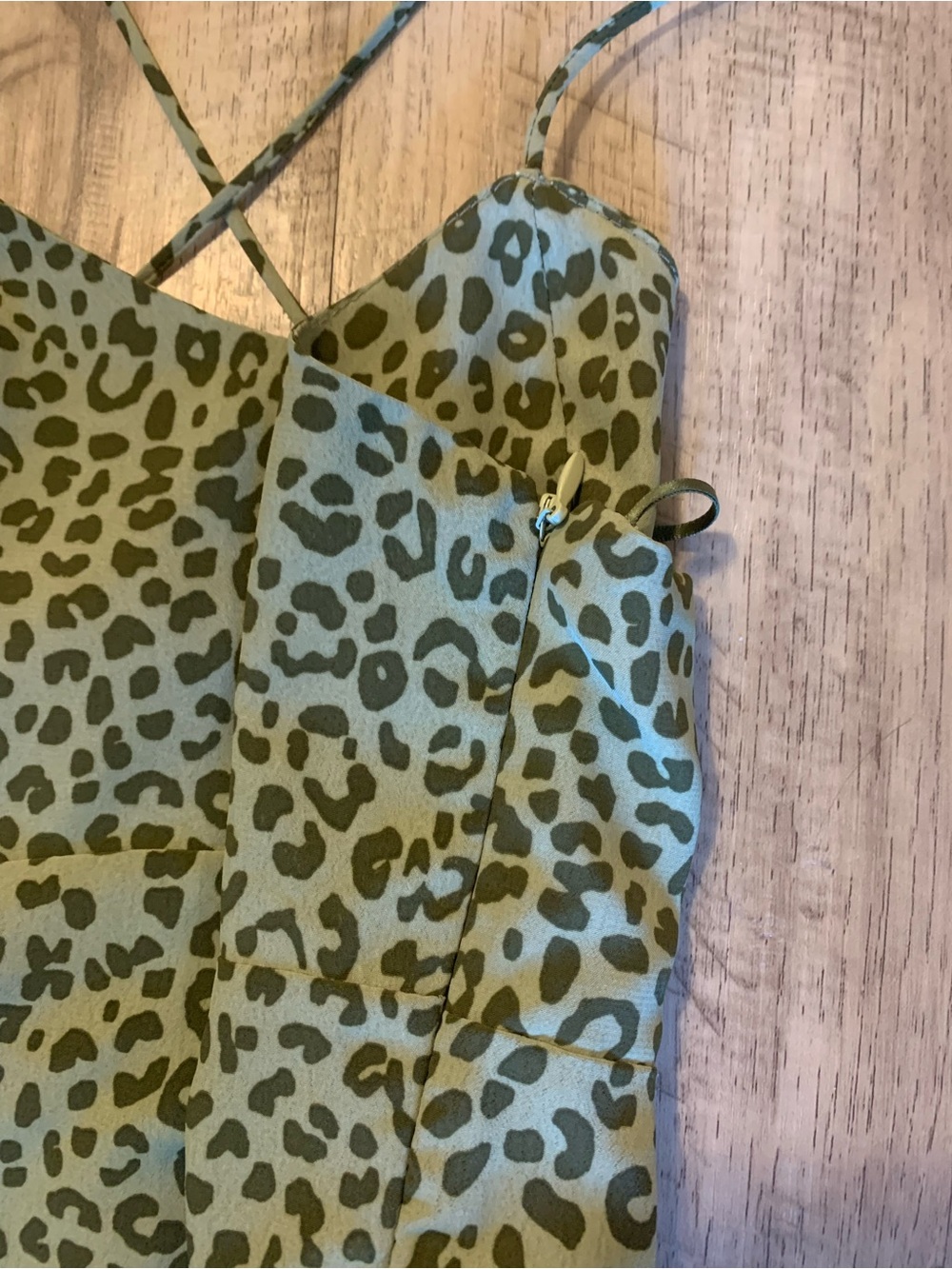 ZARA Olive Cheetah Mini Dress